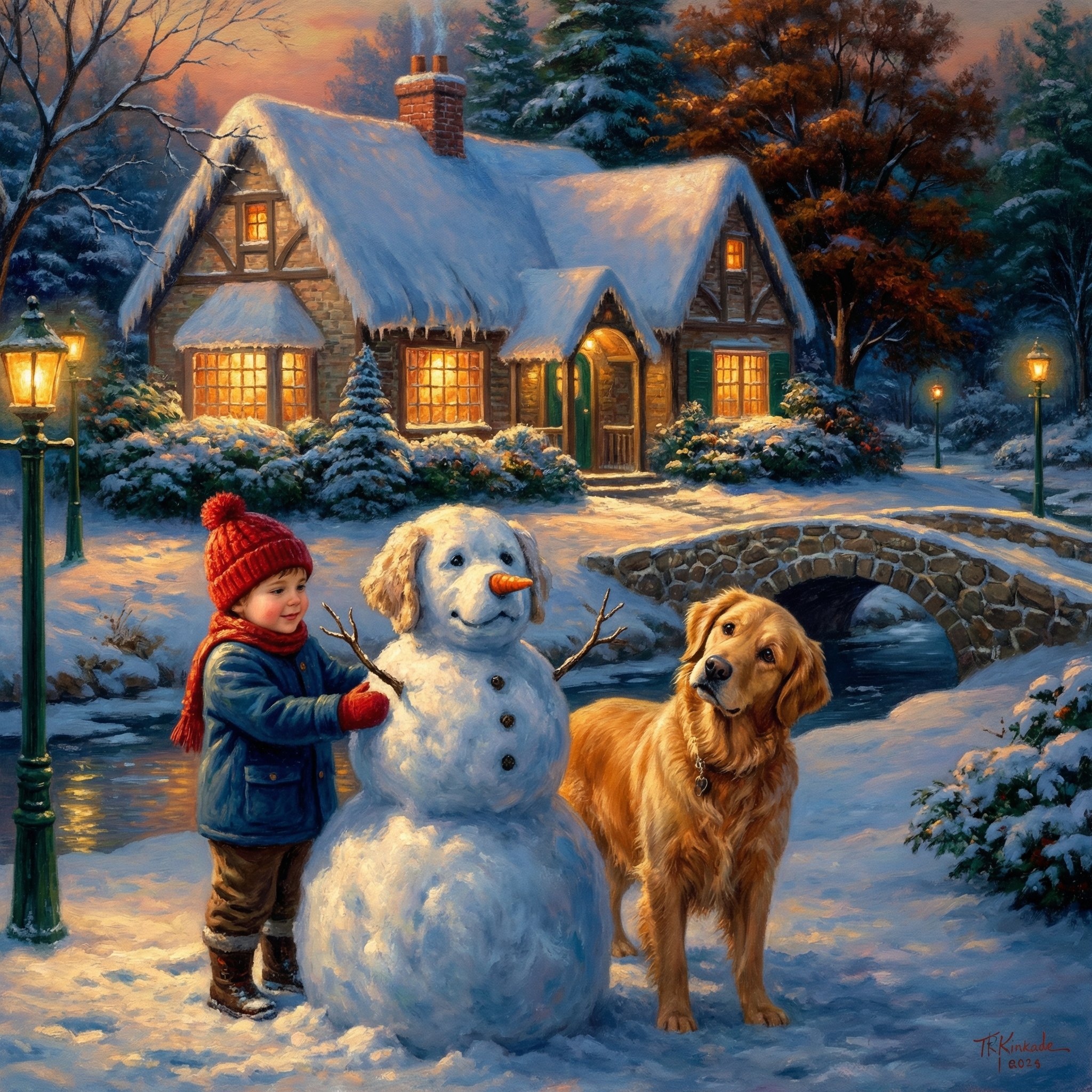 Kid Animal 10 Snowman Dog
