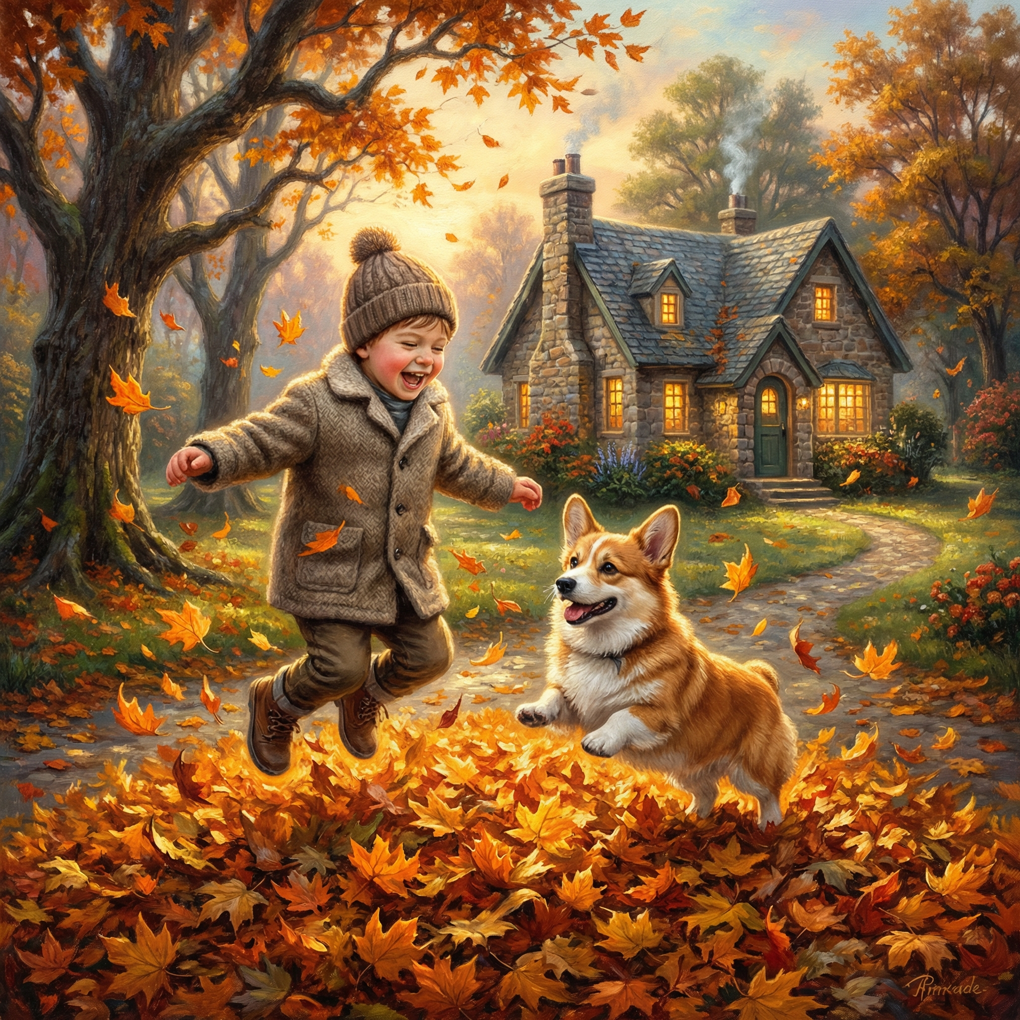 Kid Animal 17 Autumn Jump