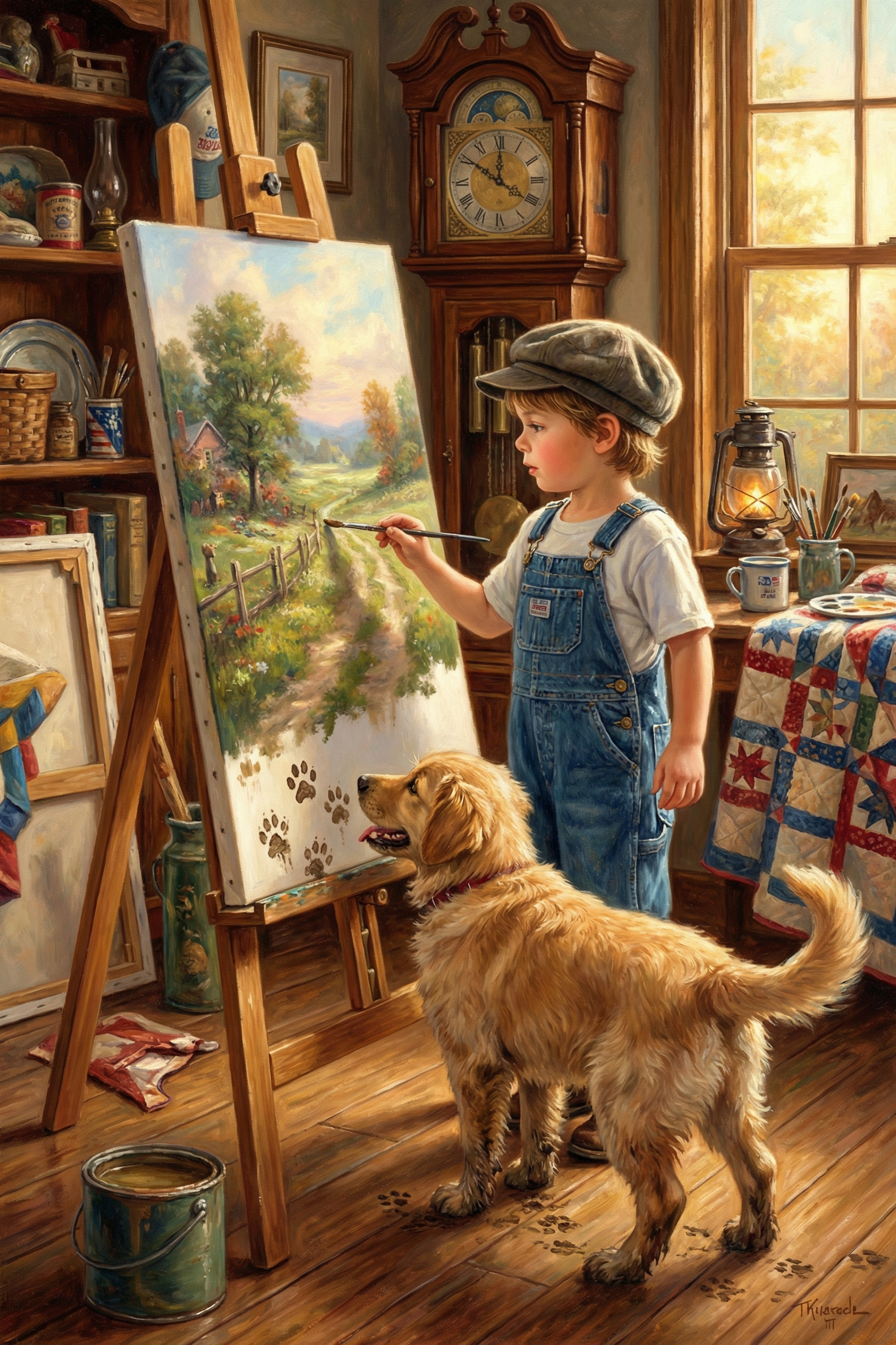 Kid 23 Easel Painting